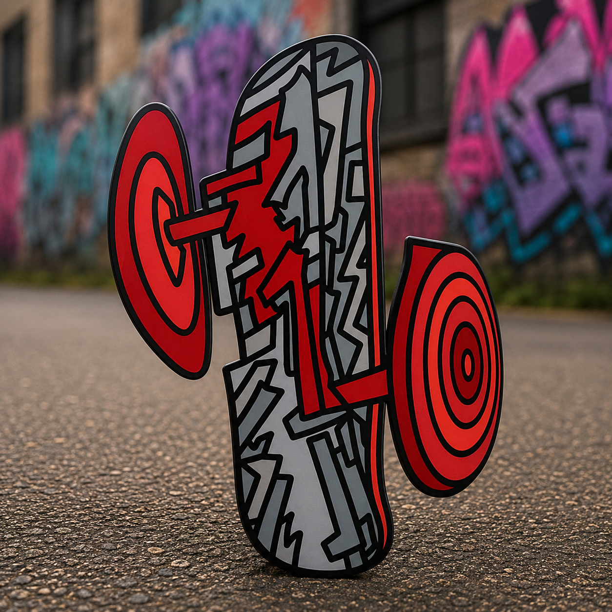 Wheels & Angles skateboard art collection featuring imaginative skateboard designs